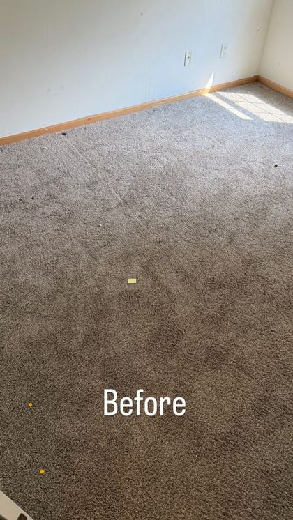 Bedroom carpet before cleaning