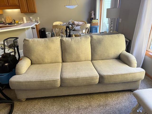 Fabric sofa after cleaning