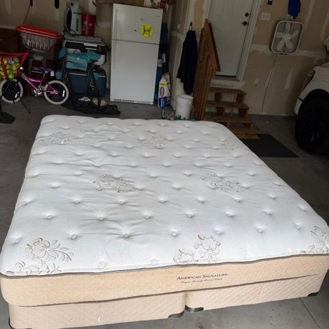 The same king mattress after cleaning
